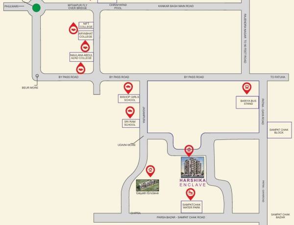  harshika-enclave-apartment Location Plan