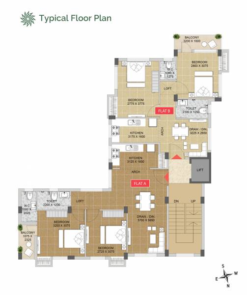  godhuli Godhuli Cluster Plan from 1st to 4th Floor