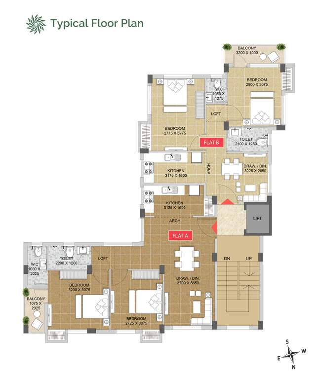  godhuli Godhuli Cluster Plan from 1st to 4th Floor