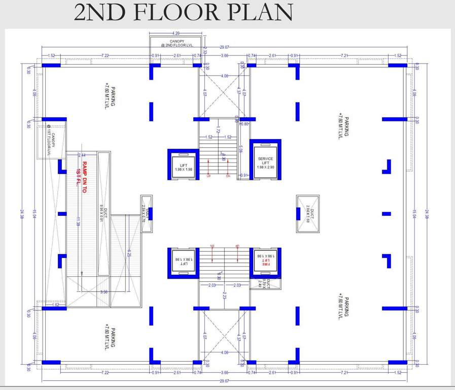 the sky luxuria Tower A Cluster Plan for 2nd Floor