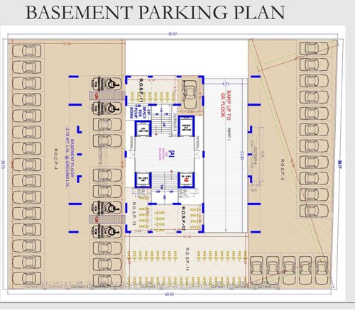 the-sky-luxuria Tower A Cluster Plan for basement parking Floor