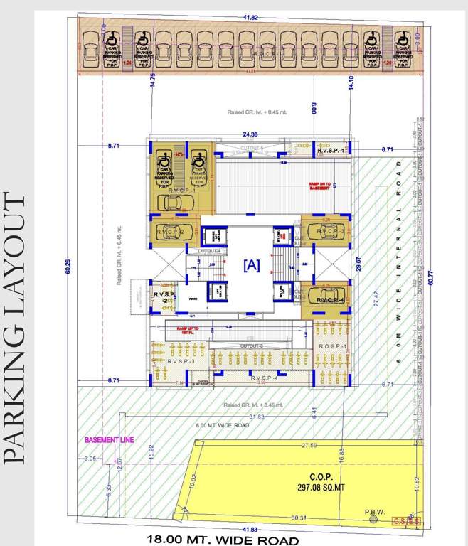 the sky luxuria Tower A Cluster Plan for parking Floor