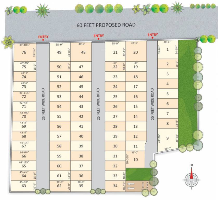  lotus bunglows Layout Plan