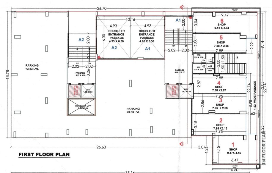  shyam shivalik A1 Cluster Plan for 1st Floor