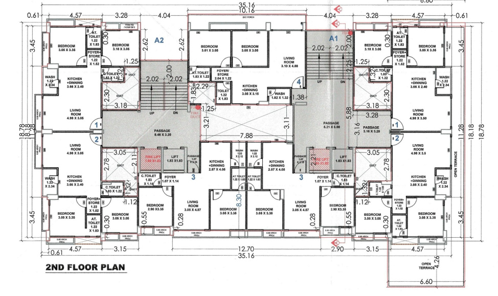  shyam shivalik A1 Cluster Plan for 2nd Floor