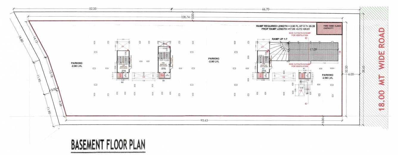  shyam shivalik A2 Cluster Plan for basement Floor