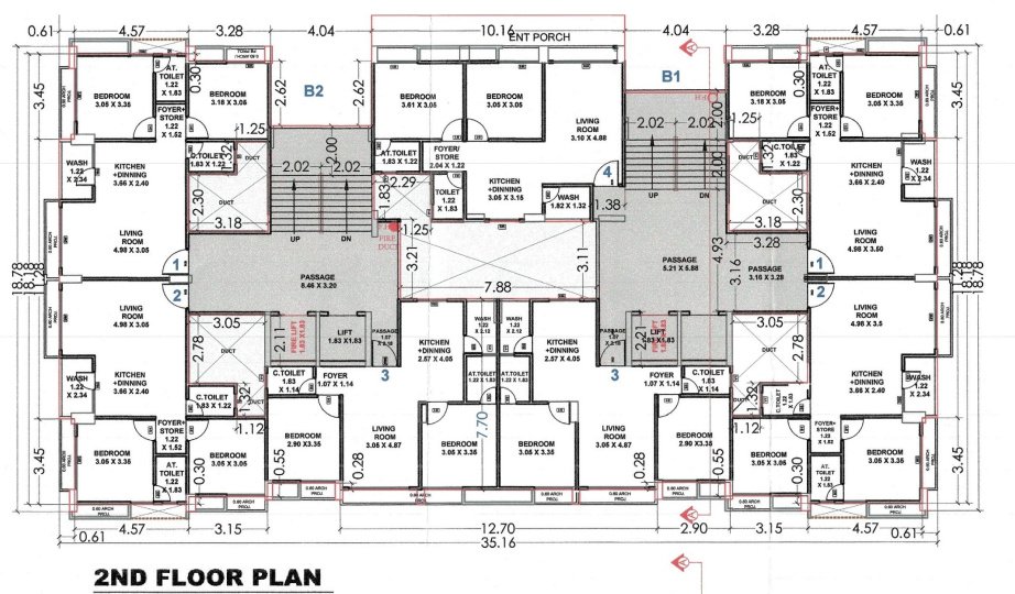  shyam shivalik B1 Cluster Plan for 2nd Floor