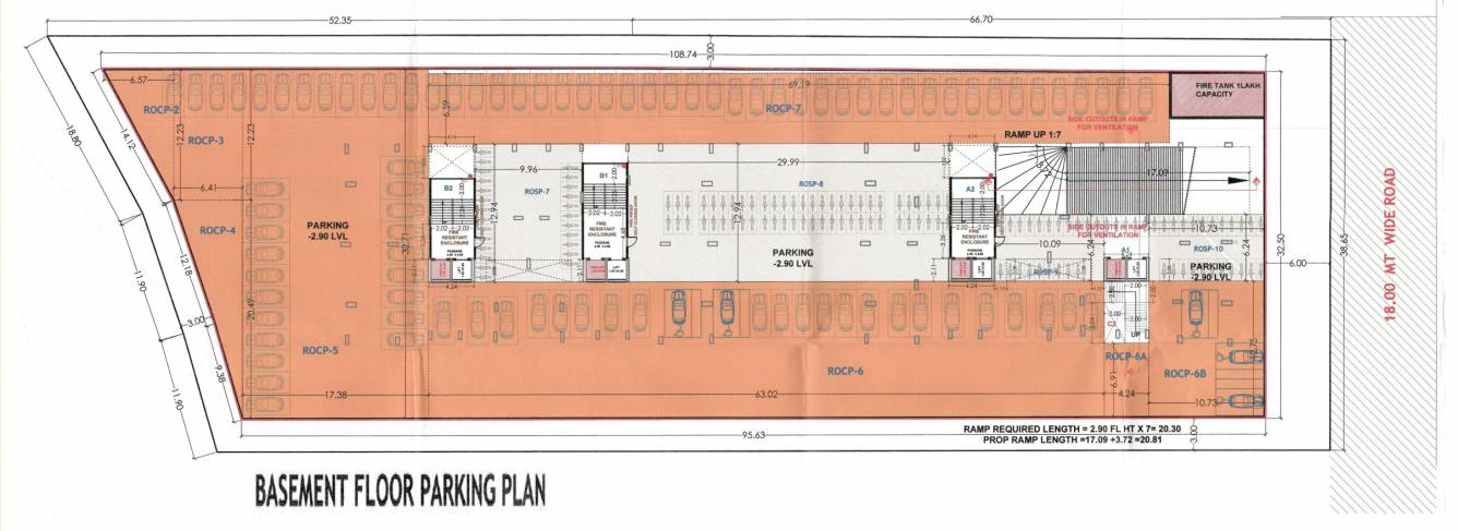  shyam shivalik B1 Cluster Plan for basement Floor