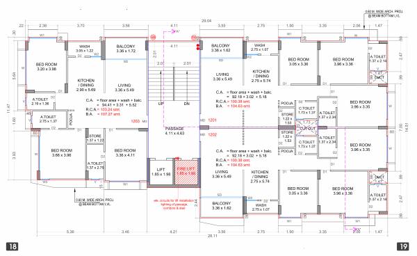  vaibhav Tower B Cluster Plan from 12th to 13th Floor