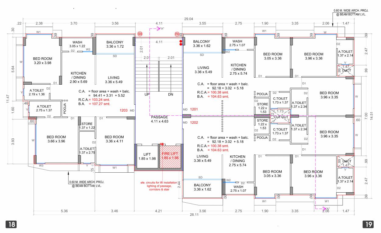  vaibhav Tower B Cluster Plan from 12th to 13th Floor