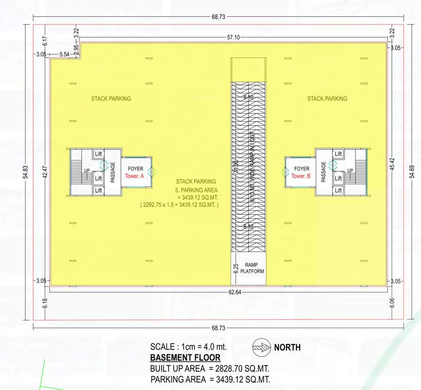  uma 2 0 residences Tower A,B Cluster Plan For Basement