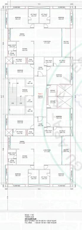  uma 2 0 residences Tower A Cluster Plan for 1st Floor
