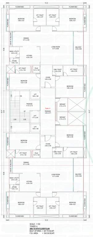 uma 2 0 residences Tower A Cluster Plan from 2nd to 6th Floor