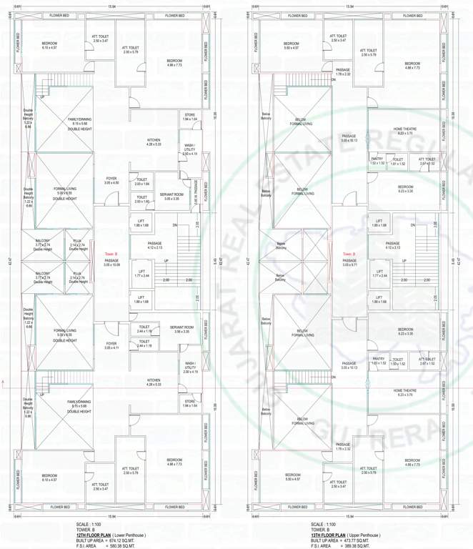  uma 2 0 residences Tower B Cluster Plan from 12th to 13th Floor