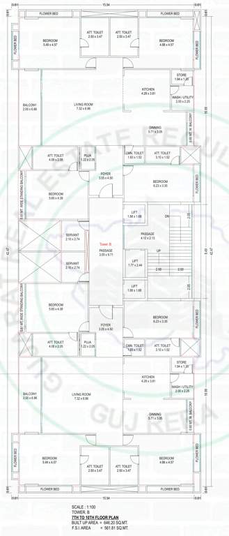  uma 2 0 residences Tower B Cluster Plan from 7th to 10th Floor