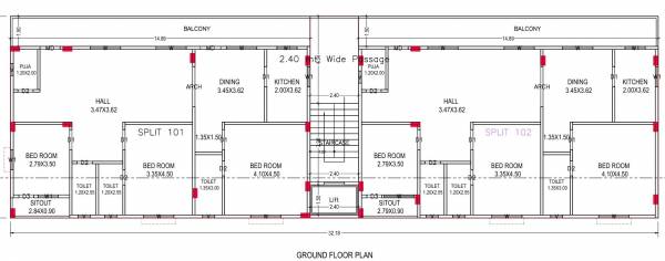  premalayam Cluster Plan from 1st to 4th Floor