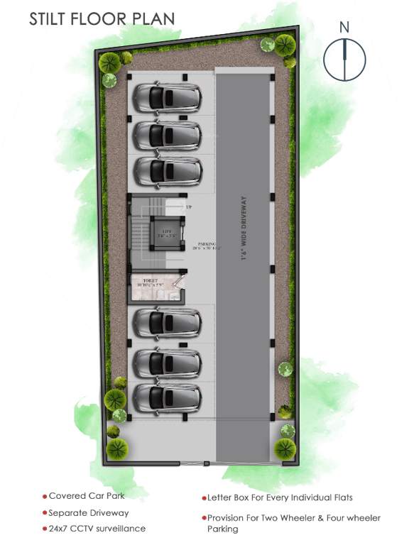  enclave Bluetique Enclave Cluster Plan for Car parking 