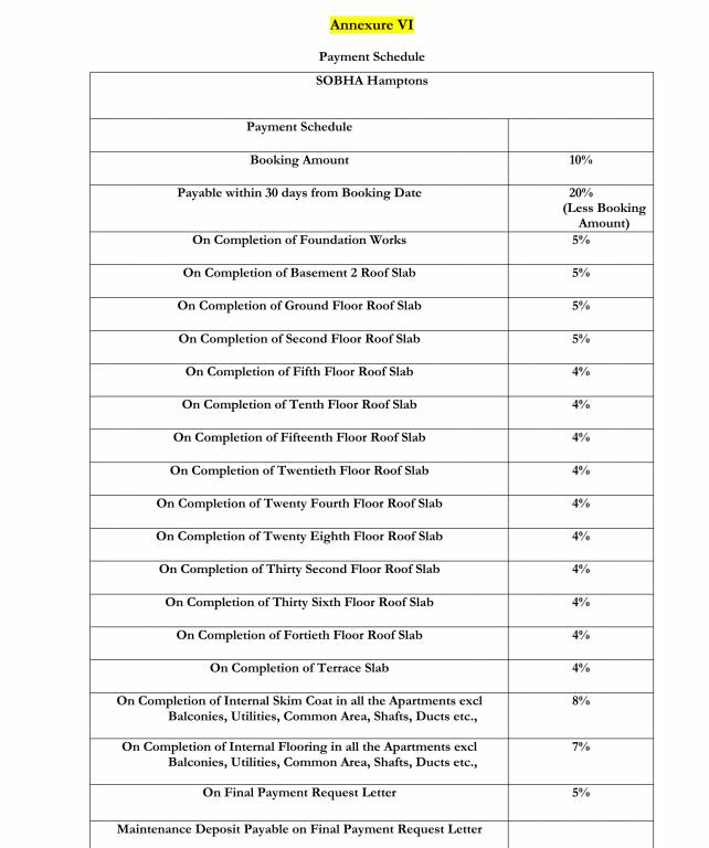 hamptons-townpark-phase-1-w4-to-6 Construction Linked Payment (CLP) Payment Plan