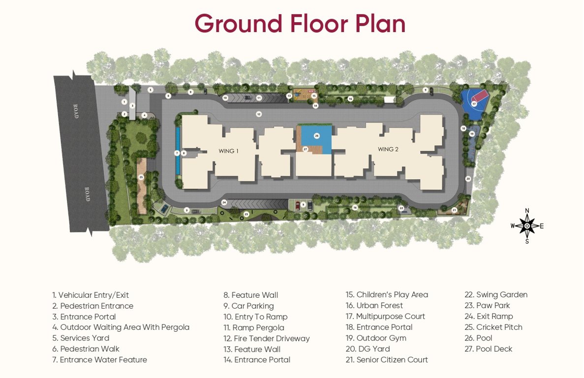  ls sakura Wing 1 & 2 Cluster Plan for ground Floor