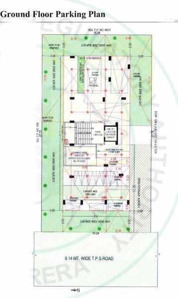  haash-sparsh Block A Cluster Plan For Ground Floor Parking Plan