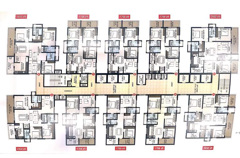  lake breeze Tower A Cluster Plan from 1st to 30th Floor