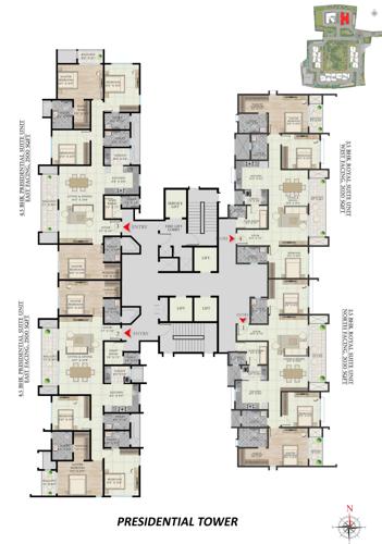  aaria Presidential Cluster Plan from 1st to 31th Floor