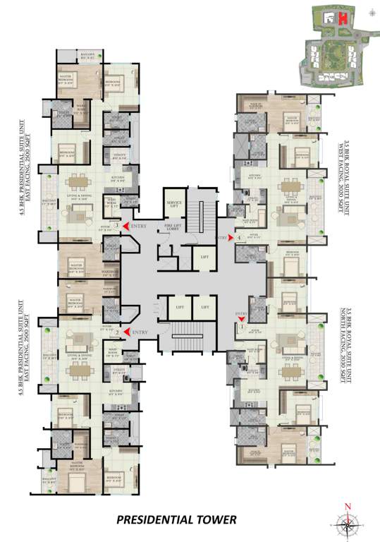  aaria Presidential Cluster Plan from 1st to 31th Floor