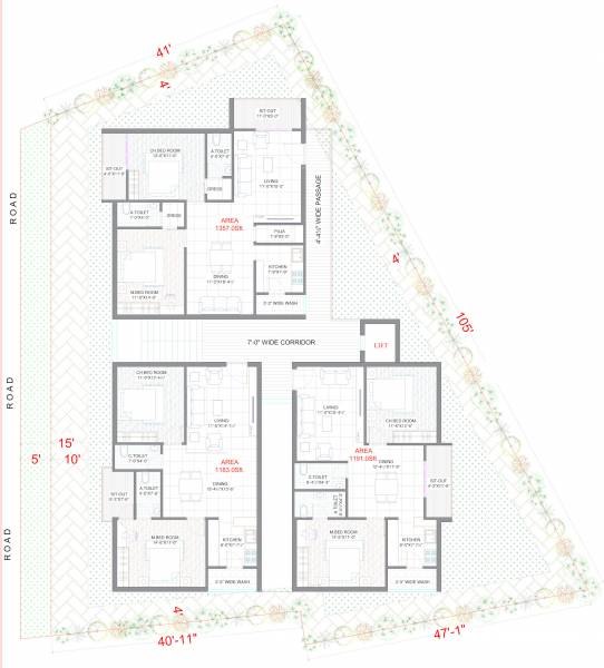  infra Infra Cluster Plan from 1st to 5th Floor