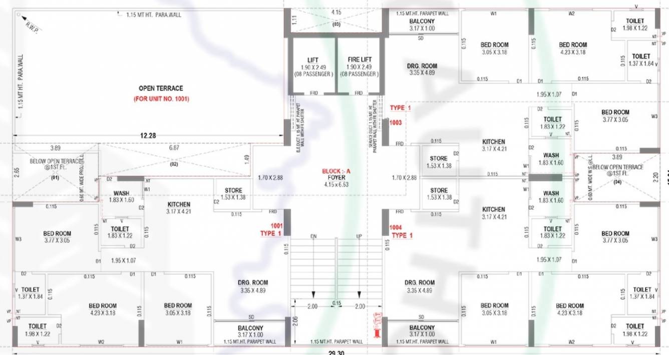  ayodhya parisar Block A Cluster Plan 10th Floor