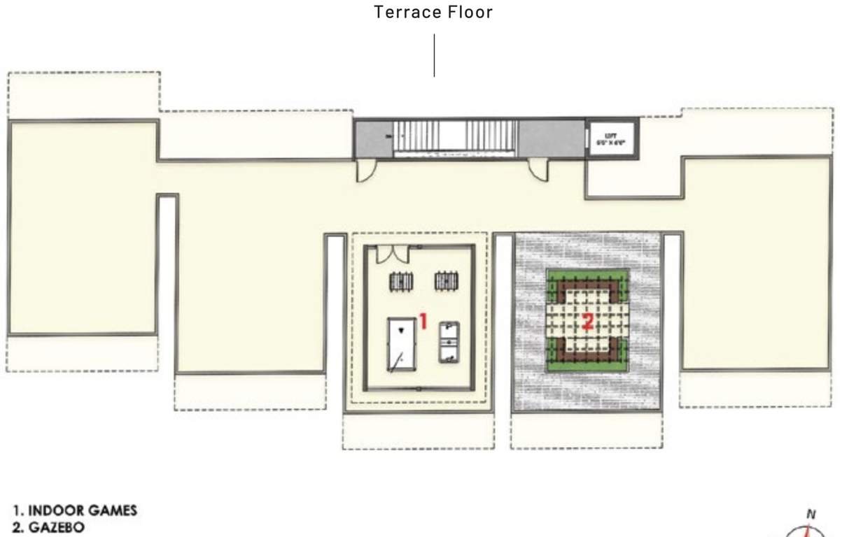  eden 1 Subha Eden   1 Cluster Plan for terrace Floor