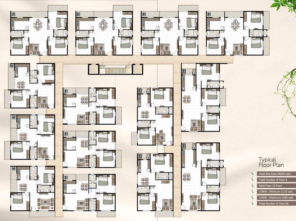  silver oak pearl Silver Oak Pearl Cluster Plan from 1st to 3rd Floor