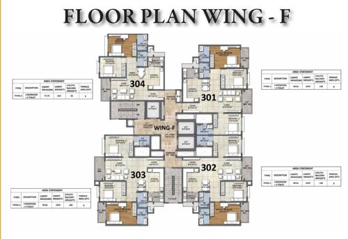  marina F Wing Cluster Plan from 1st to 21th Floor