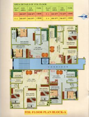  j-h-apartment Block A Cluster Plan for 5th Floor
