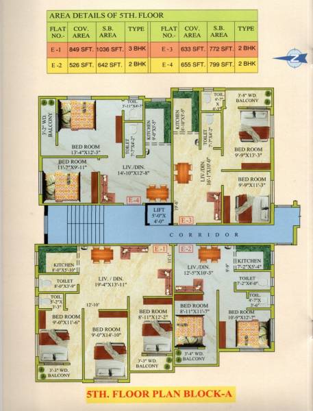  j-h-apartment Block A Cluster Plan for 5th Floor