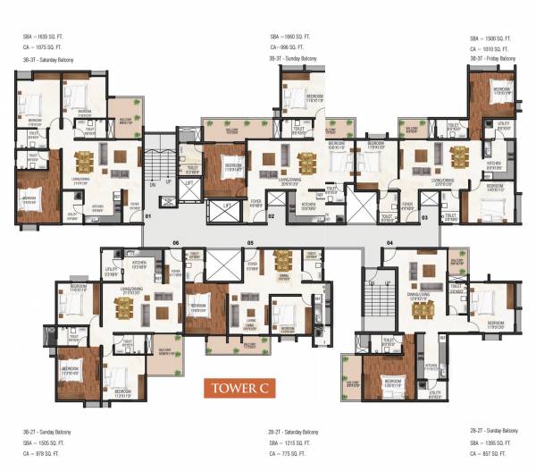  sapphire-spring-phase-1 Tower C Cluster Plan For Typica