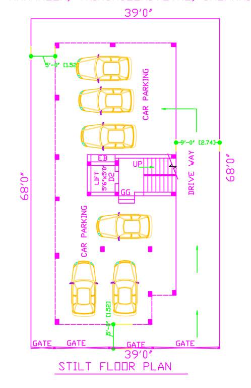  builder apartment Builder Apartment Cluster Plan from ground to 1st Floor