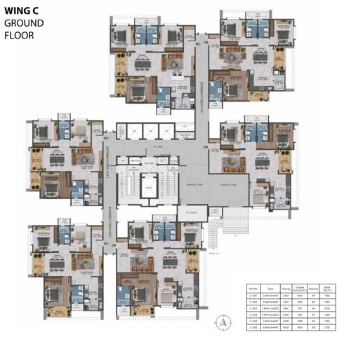  sarang-by-sumadhura-phase-ii Wing C Cluster Plan for ground Floor