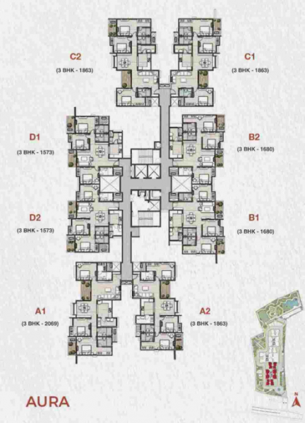  vivera Tower 1 Cluster Plan For Typical Floor Plan