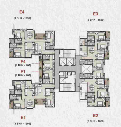  vivera Tower 2 Cluster Plan For Typical Floor Plan