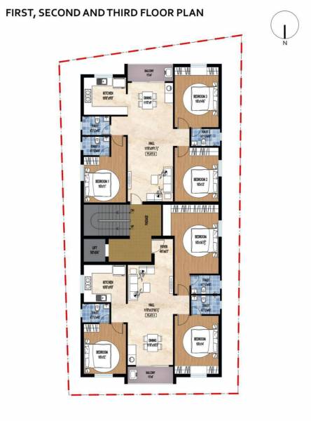  enclave Enclave Cluster Plan from 1st to 3rd Floor