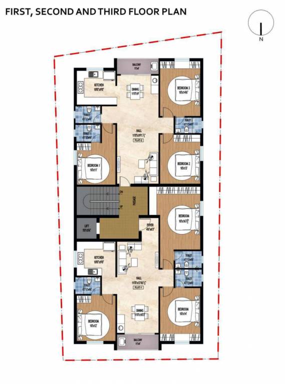  enclave Enclave Cluster Plan from 1st to 3rd Floor