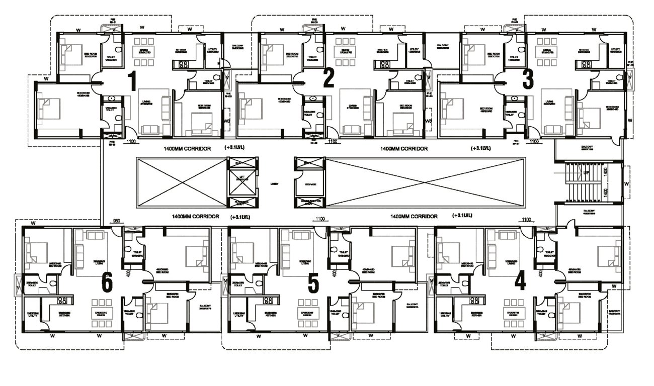  galaxy tower Tower 1 Cluster Plan for ground Floor