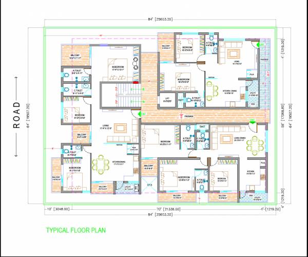  aum-shree-balaji Tower 1 Cluster Plan from 1st to 3rd Floor