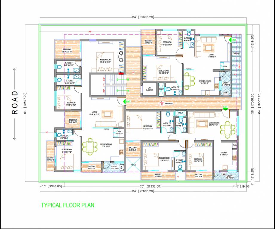  aum shree balaji Tower 1 Cluster Plan from 1st to 3rd Floor
