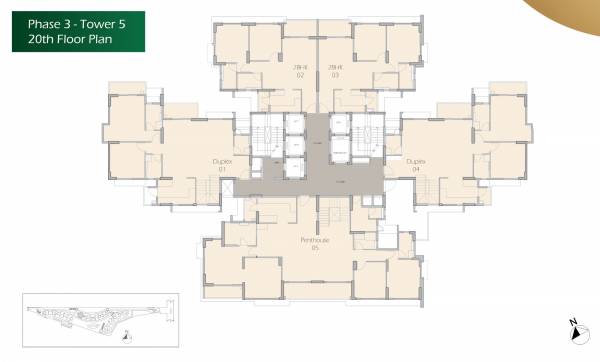  ariana-phase-3 Tower 5 Cluster Plan for 20th Floor