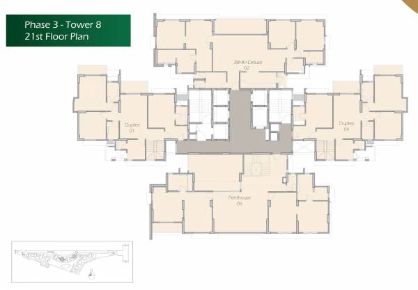  ariana-phase-3 Tower 8 Cluster Plan for 21th Floor