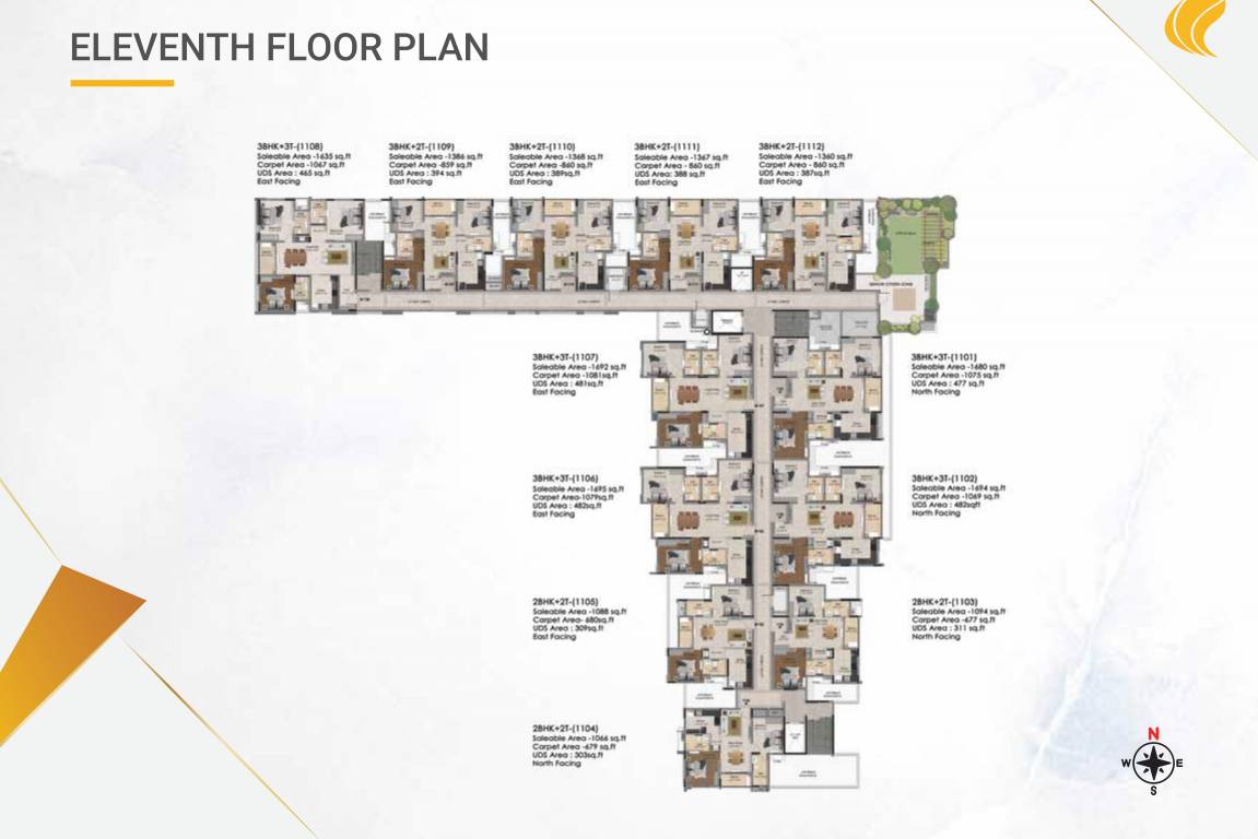 astra Astra Block 1 Cluster Plan for 11th Floor