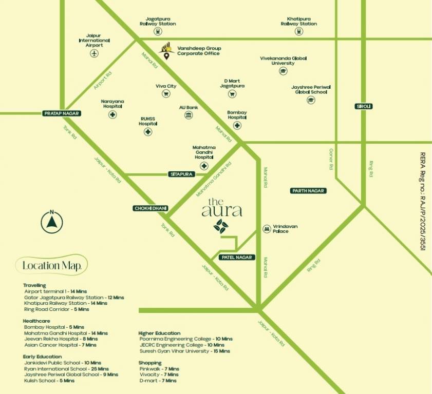  the aura Location Plan