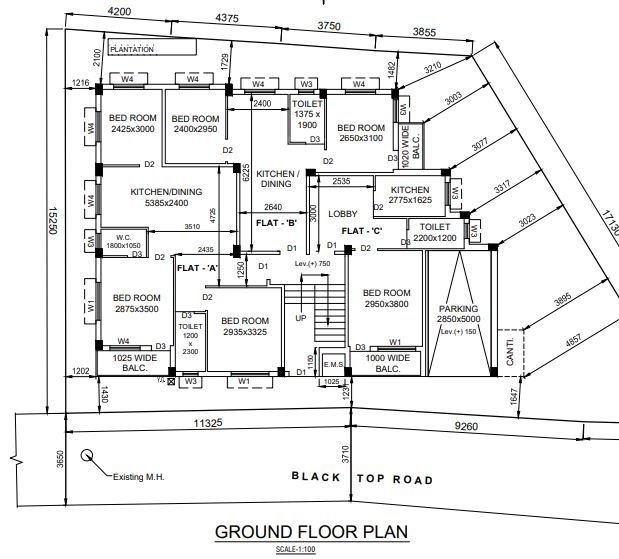  lakshmi apartment Lakshmi Apartment Cluster Plan
