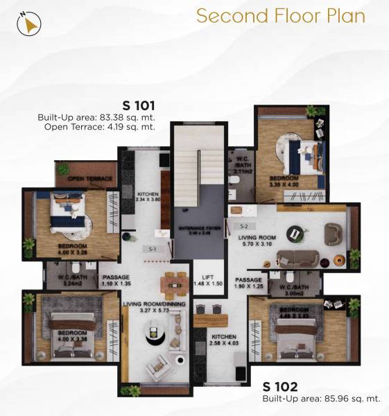  anandi-greens Anandi Greens Cluster Plan for 2nd Floor